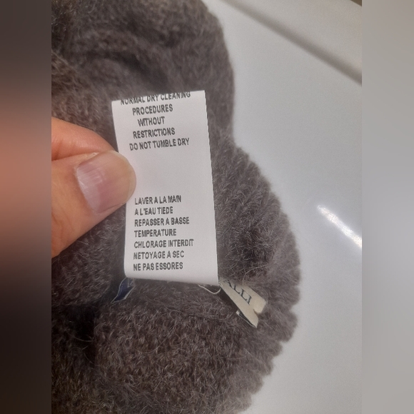 Fratelli Talli - Womens Mohair/Wool Hat/Toque - Dark Gray - O/S - Picture 8 of 8